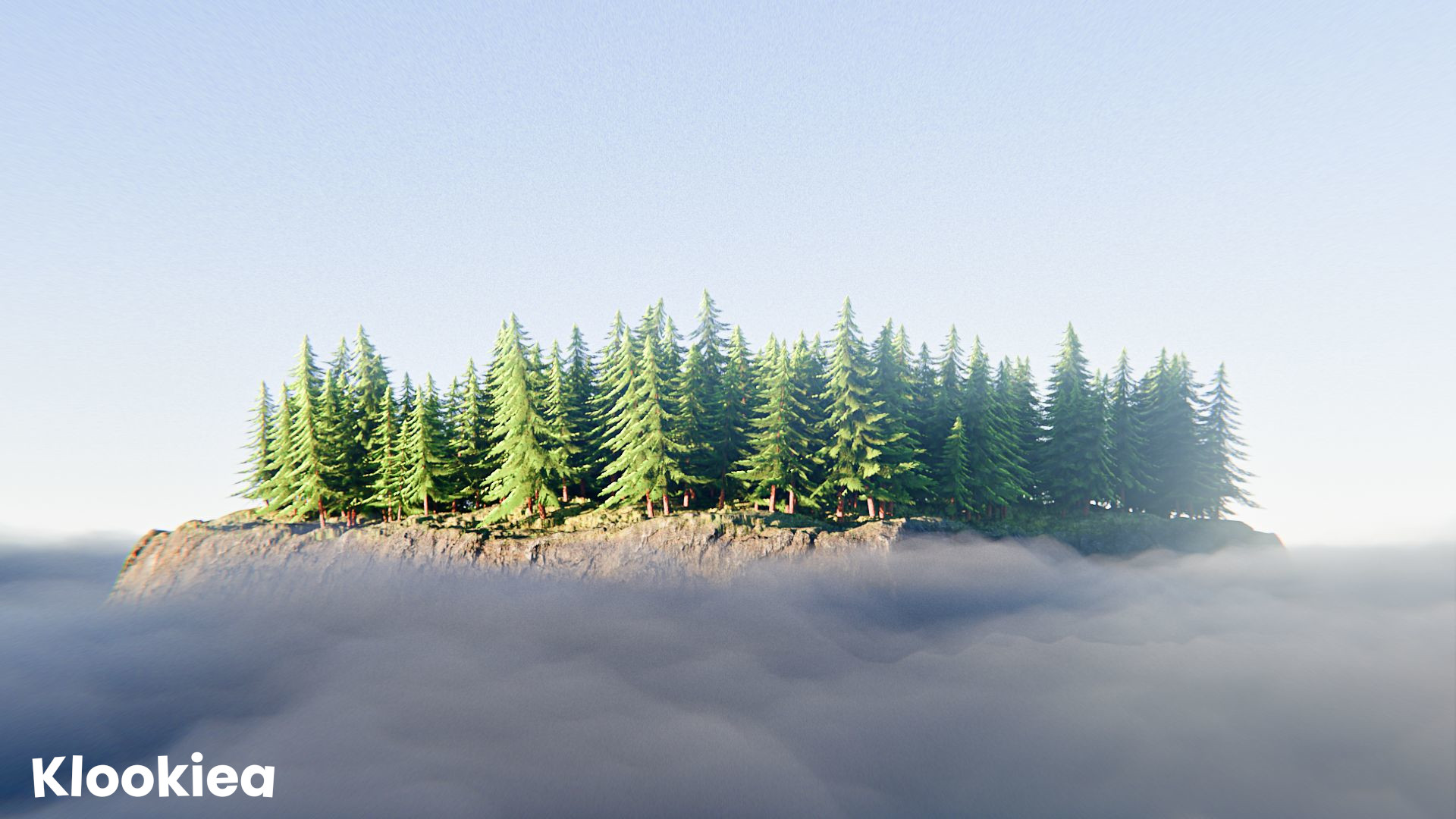 Blender artwork of a plateau landscape
